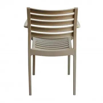 Poltrona in polipropilene impilabile Eveline - Dimensioni: 58.5x55.2x84cm