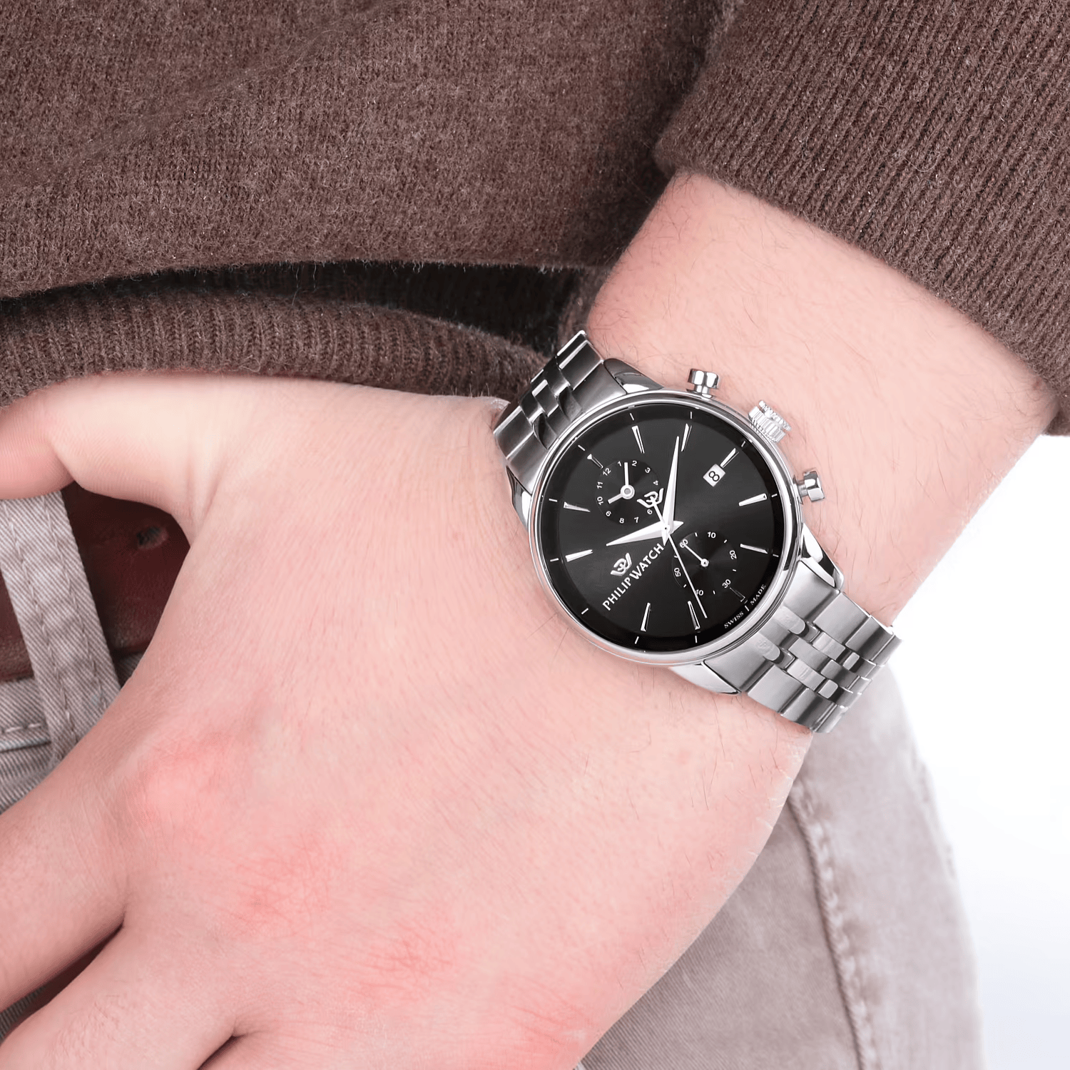 Philip Watch Anniversary Cronografo Quarzo R827 nero