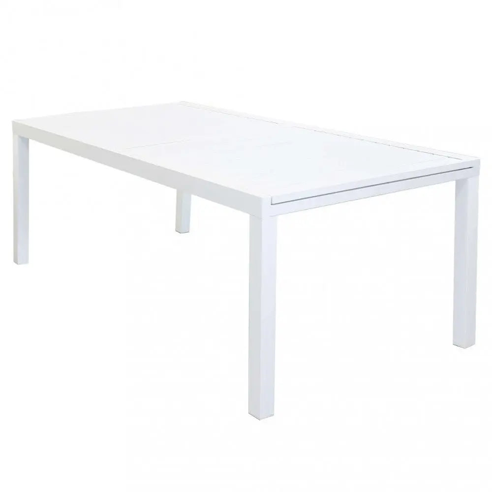 Tavolo Formentera 200/300 x 100 - Struttura e Piano in Alluminio Bianco