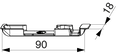 SCONTRO RIBALTA PER A4 SCOSTAMENTO 9 DX+SX ARGENTO