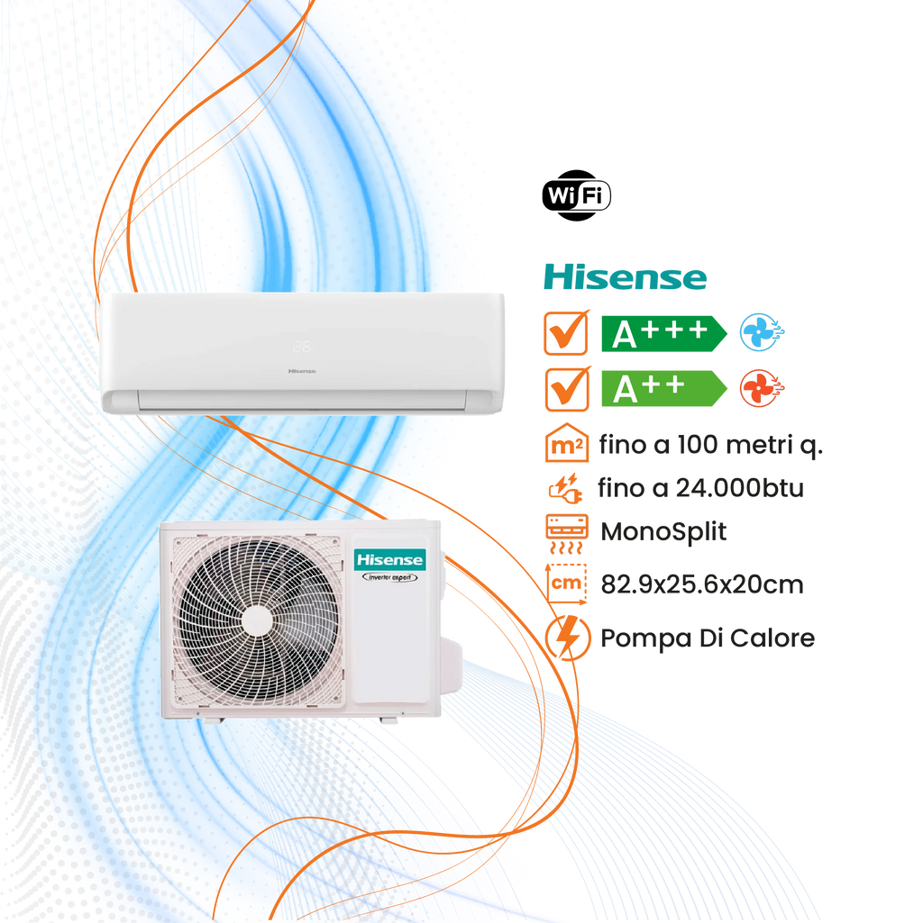 Climatizzatore Hisense Ecosense Inverter R-32 WiFi