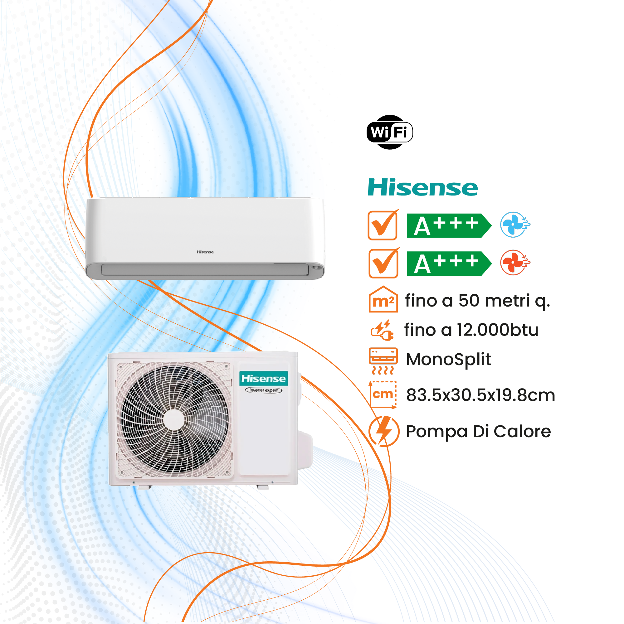 Climatizzatore Hisense Energy Pro Plus Inverter R-32 WiFi