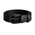 Montblanc cintura 35mm pelle nera  con fibbia a ferro di cavallo 199086