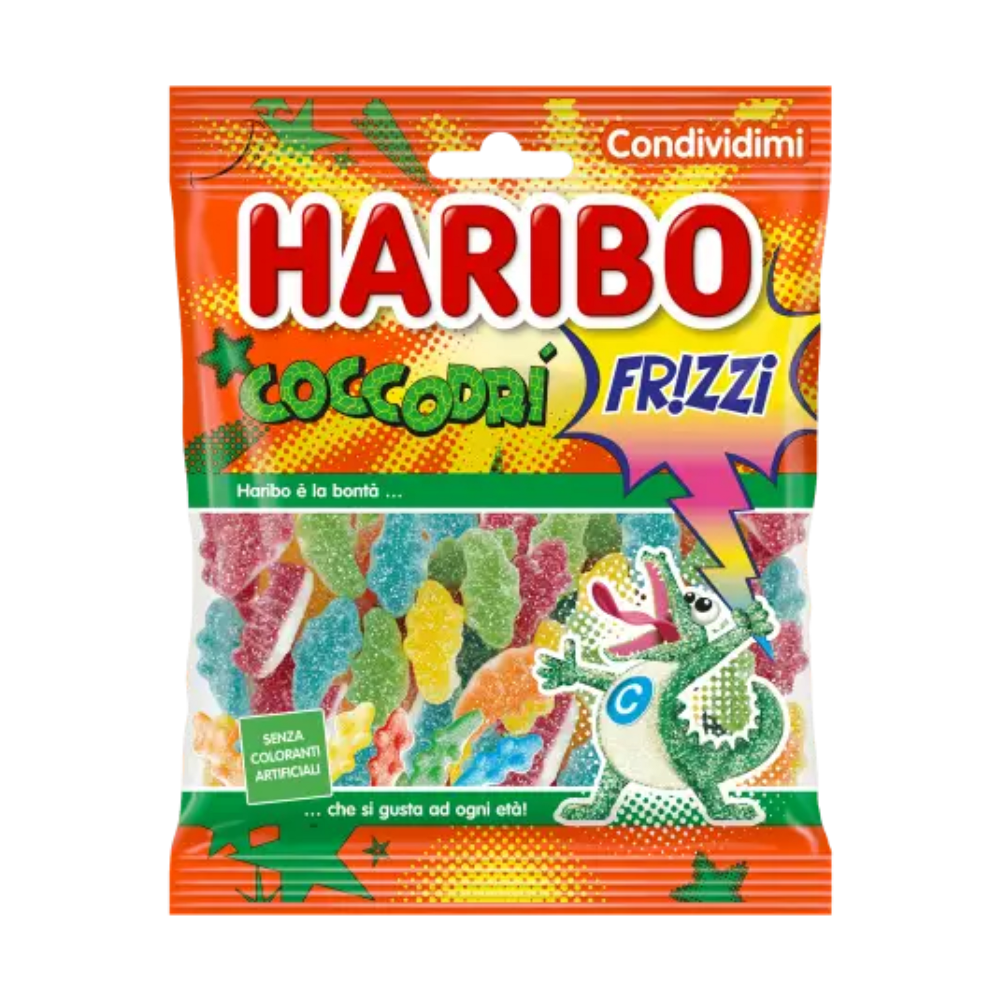 Haribo Coccodrì Frizzi 90gr - Confezione da 30 pezzi