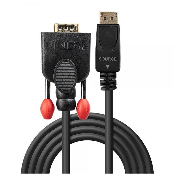Lindy 41941 cavo e adattatore video 1 m DisplayPort VGA (D-Sub) Nero [LINDY41941]