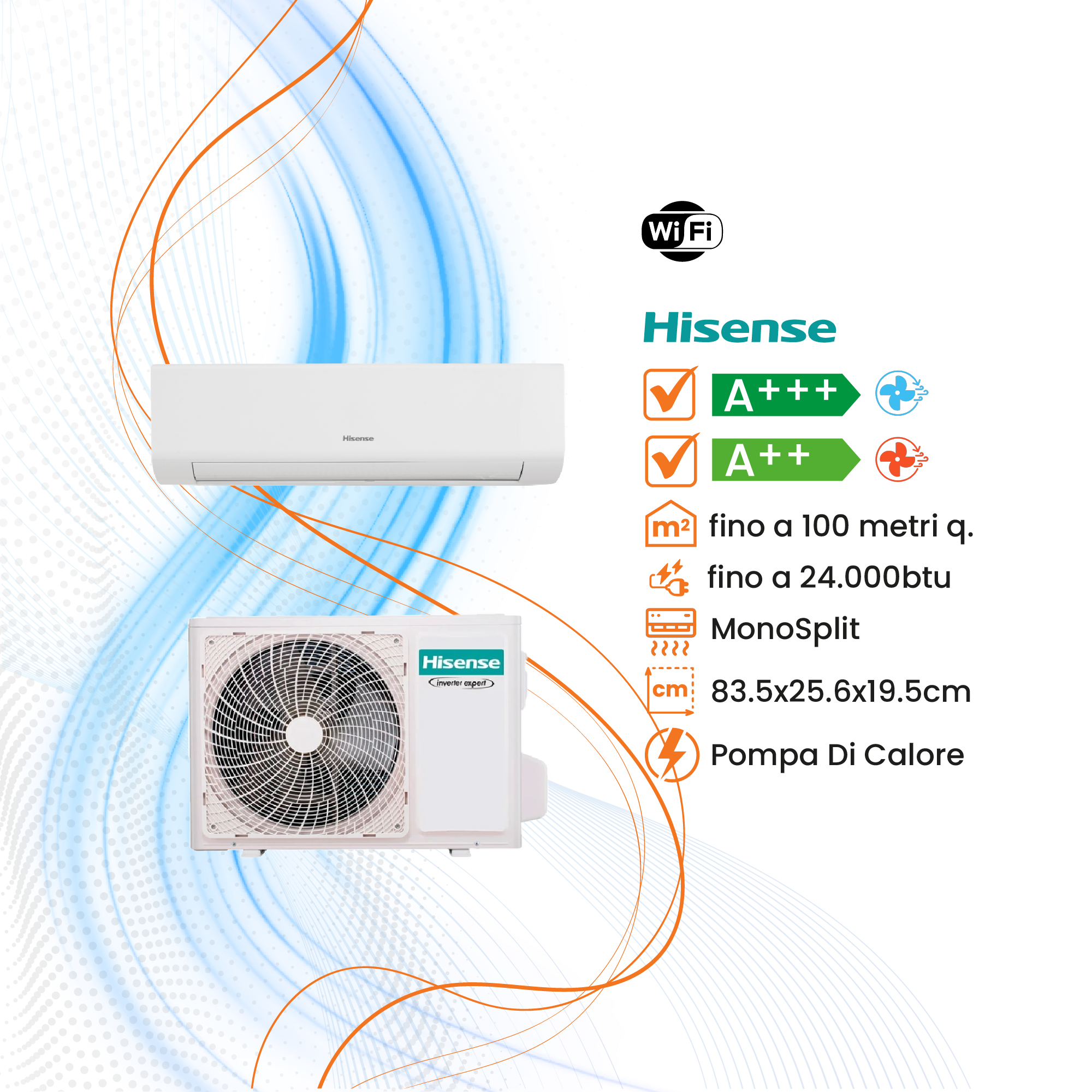 Climatizzatore Hisense Energy Ultra Inverter R-32 WiFi