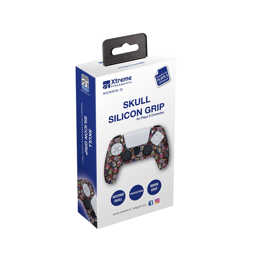 XTREME Proteggi Pad Ps5  Silicon Grip  Skull