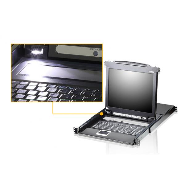 Aten 8-Port 17" LCD KVM Switch (USB - PS/2 VGA) with USB Peripheral port TASTIERA ITALIANA [CL5708M-ATA-ITG]