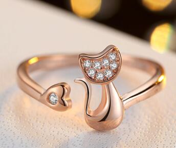 Set di anelli "Classy Cat" in stile premium