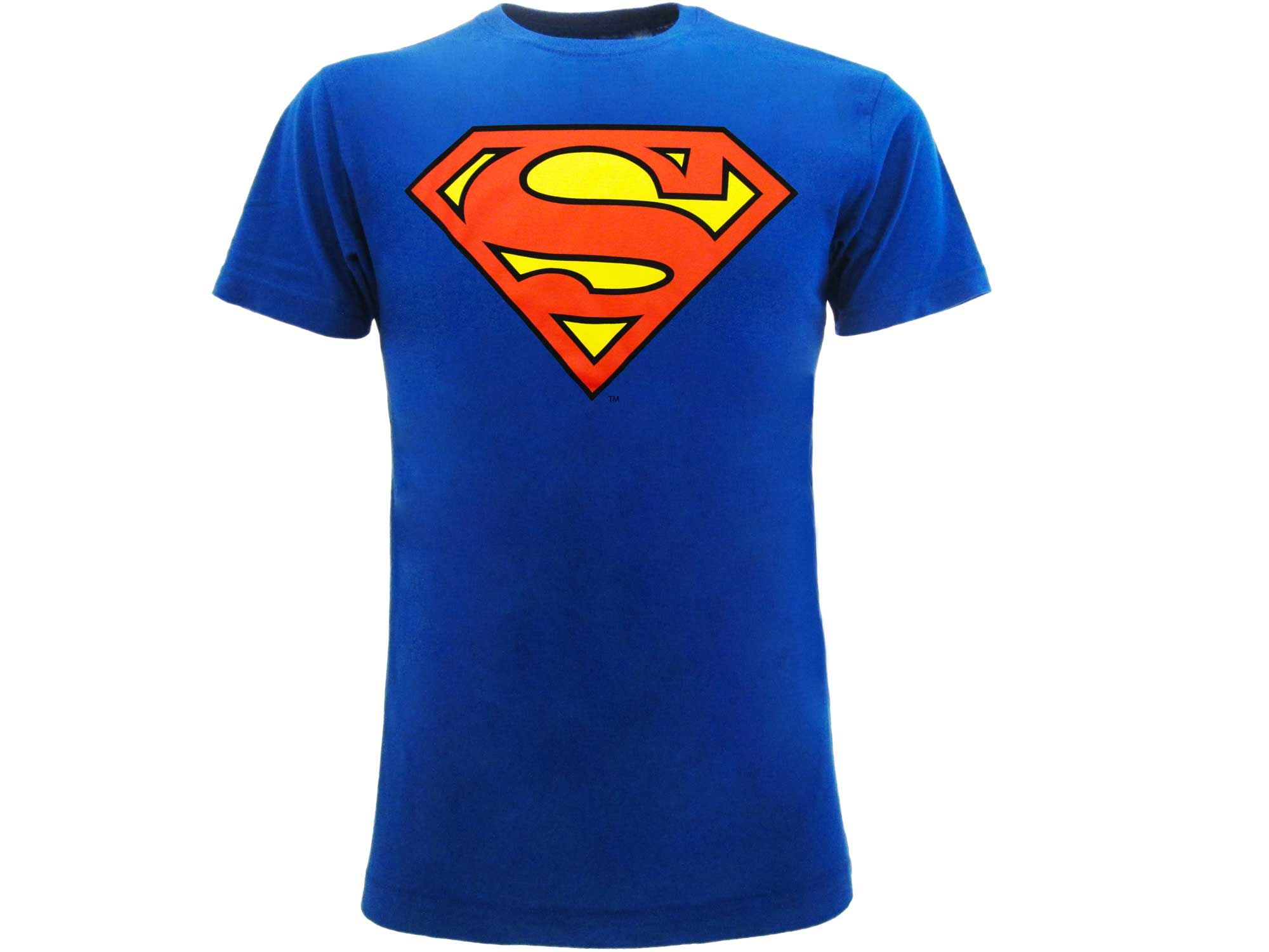 SUPERMAN LOGO T-shirt 7-8 blu