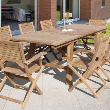 Sedia pieghevole Mirage in teak marrone Dimensioni: cm 42 x 51 x 85 h