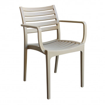Poltrona in polipropilene impilabile Eveline - Dimensioni: 58.5x55.2x84cm