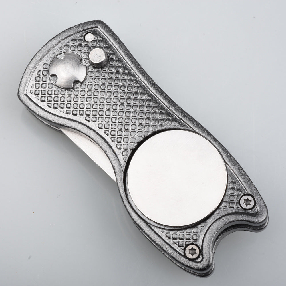 Forca per la riparazione del prato da golf con manico in alluminio - Accessori Mark Tool