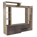 Parete Soggiorno Entry Olmo e Grigio - Dimensioni: cm 180 x 28/40 x 165 h