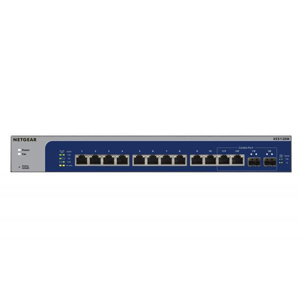 NETGEAR XS512EM Gestito L2 10G Ethernet (100/1000/10000) 1U Blu, Grigio [XS512EM-100EUS]