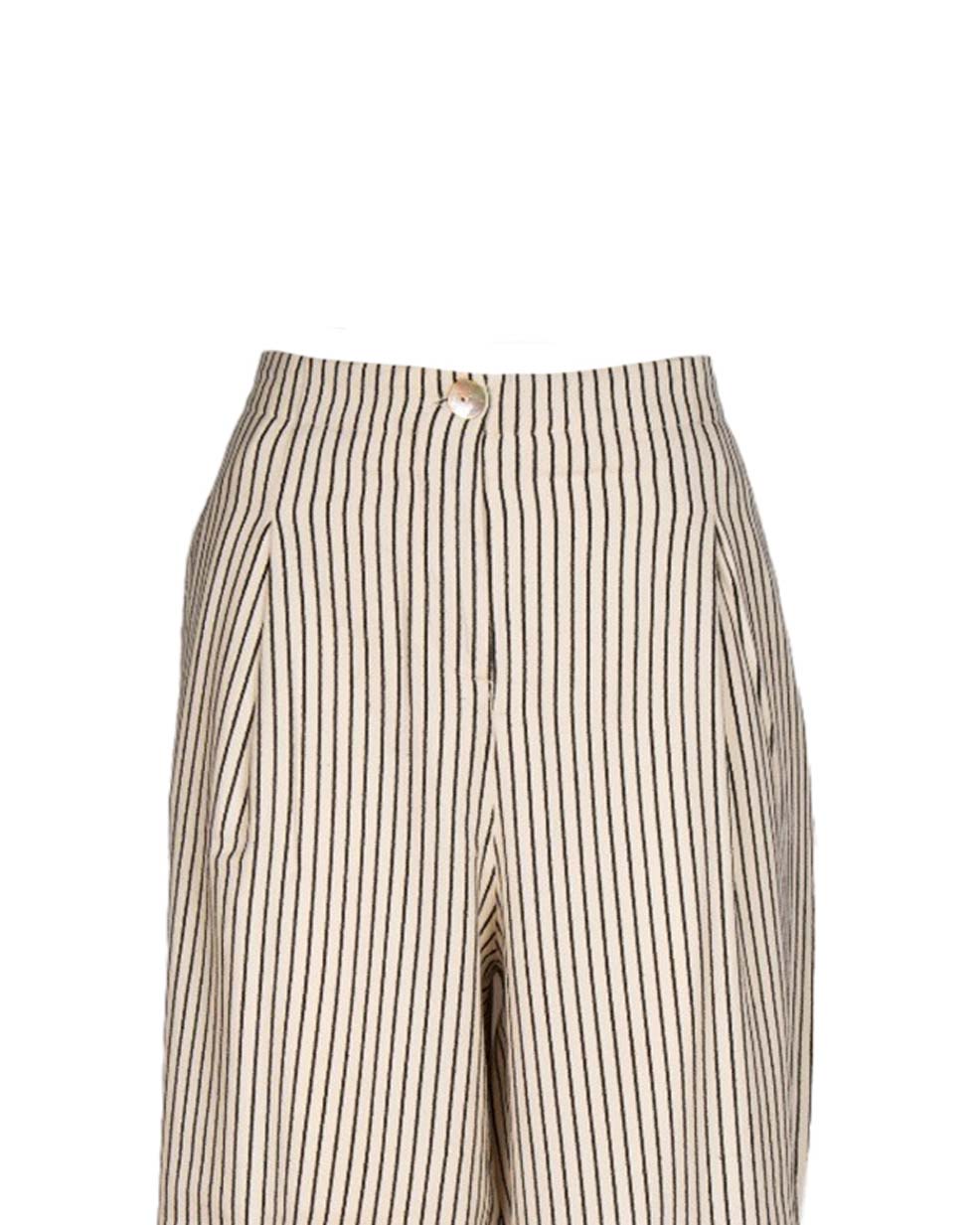 PANTALONE BEIGE E NERO