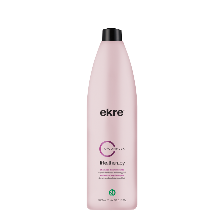 Ekre Life Therapy Shampoo Ristrutturante Per Capelli Danneggiati 1000 ml