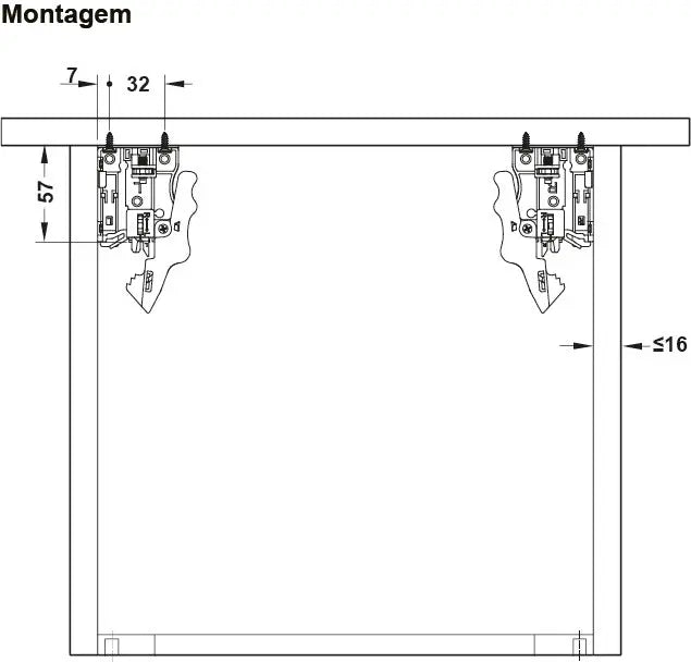 GUIDA CON MONTAGGIO INVISIBILE, HÄFELE MATRIX RUNNER UM A30, USCITA TOTALE, PORTATA FINO A 30 KG AMM  250MM