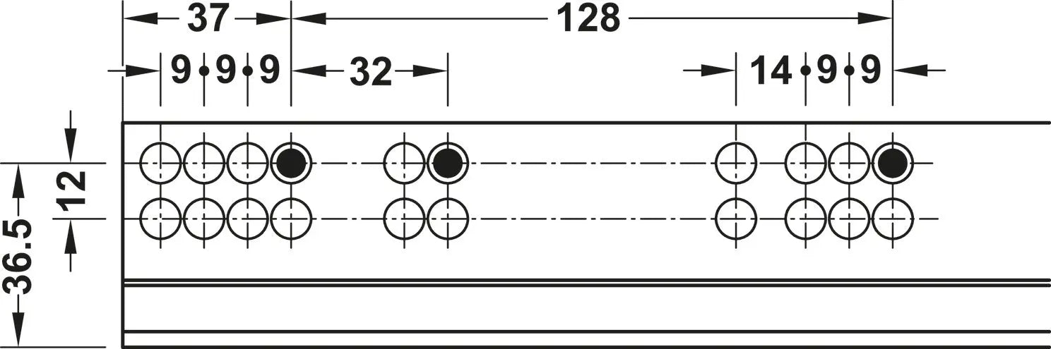 GUIDA CON MONTAGGIO INVISIBILE, HÄFELE MATRIX UM A30 USCITA TOTALE, PORTATA FINO A 30 KG 450 MM 450MM