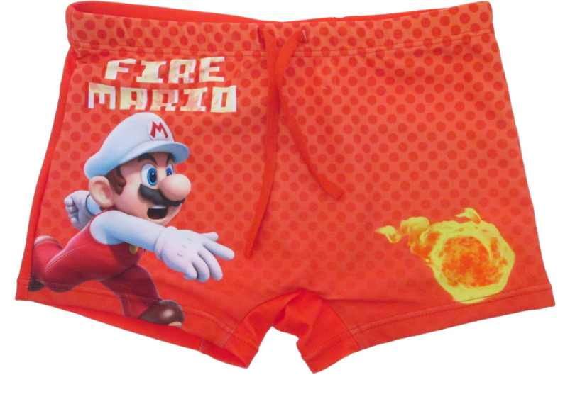 NINTENDO SUPER MARIO : FIRE MARIO - COSTUME DA BAGNO BOXER 5 ANNI (110cm)