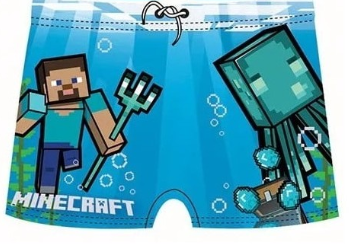 MINECRAFT : AGGIORNAMENTO ACQUATICO STEVE - COSTUME DA BAGNO BOXER 6 ANNI (116cm)