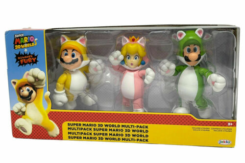 JAKKS PACIFIC NINTENDO SUPER MARIO  3D WORLD  3PACK  FIGURE 10CM.