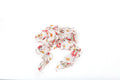 Girocollo Drappo " Frou Frou " Fiori Bianchi