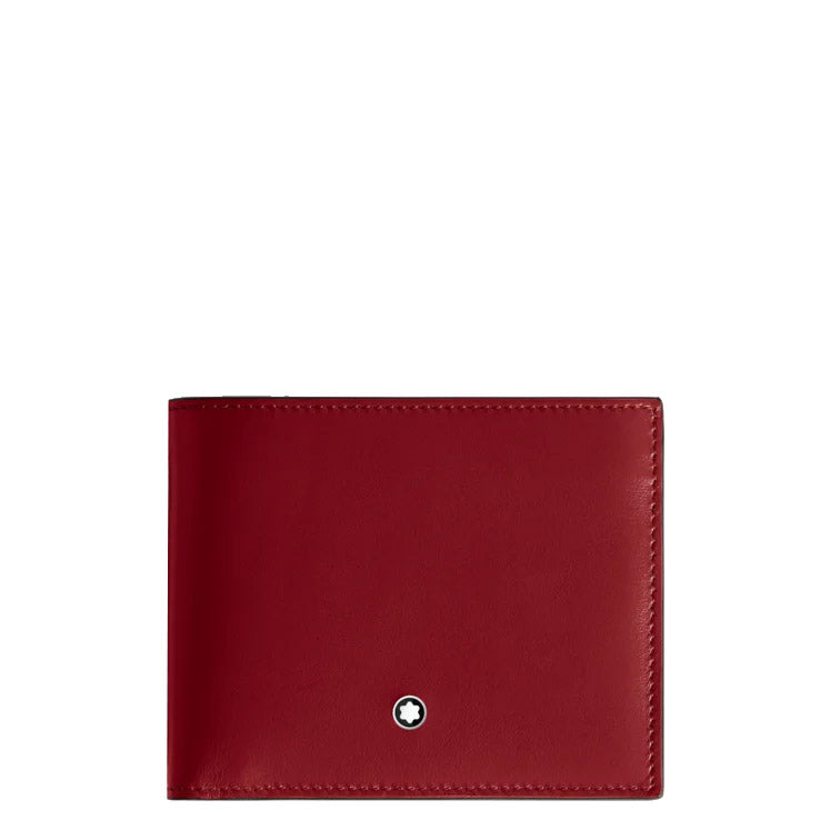 Montblanc portafoglio 6 scomparti Meisterstück ruggine scuro 198805