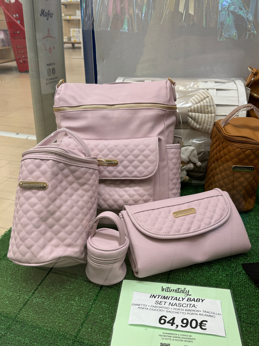Nancy Baby - Borsa Set Nascita 5 Pezzi in Pelle