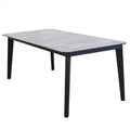 Tavolo Cancun 180 x 90 Struttura in Alluminio Verniciato Antracite e Piano in Laminato Grigio Scuro
