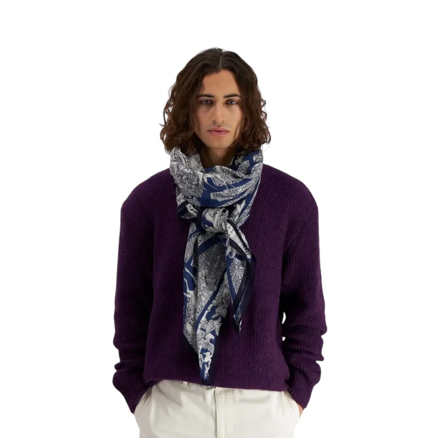 Sciarpa Turgot Blu Scuro
