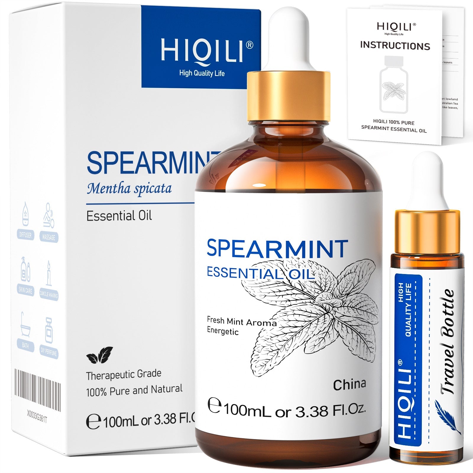 Bellezza e cura della pelle - Olio essenziale puro - Estratto vegetale - Olio da massaggio alla rosa - Profumo - Aromaterapia