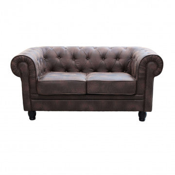 Divano Chesterfield in ecopelle bianca o marrone vintage 2 o 3 posti