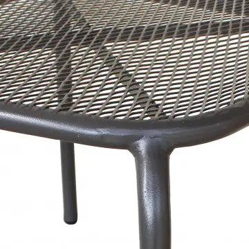 Tavolino Midway: Tavolino da giardino in acciaio bianco, grigio o taupe - 43,5 cm x 41 cm x 41 cm