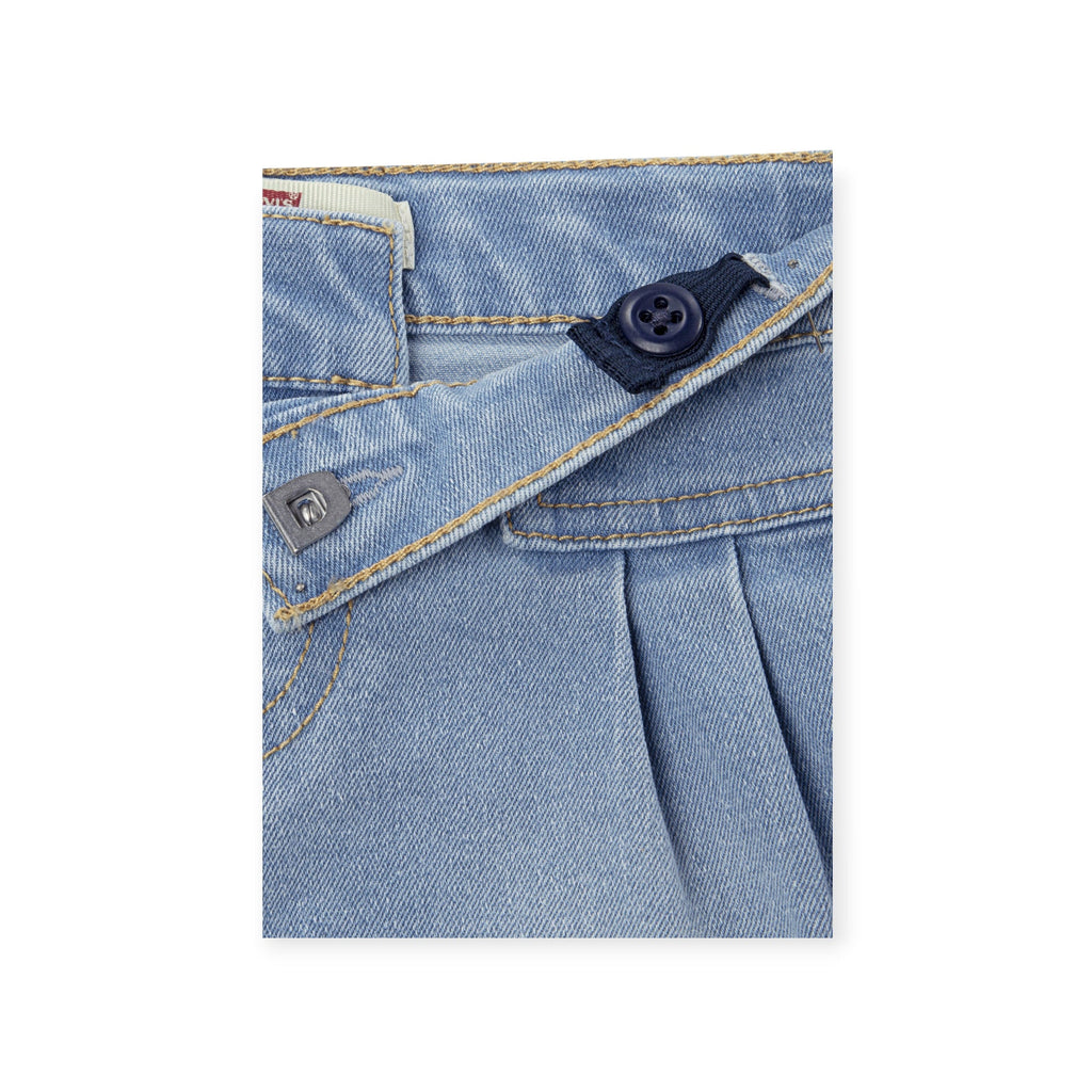 LEVI'S KIDS COMPLETO DA BAMBINA MAGLIETTA E PANTALONCINO1EP561-UHG Celeste