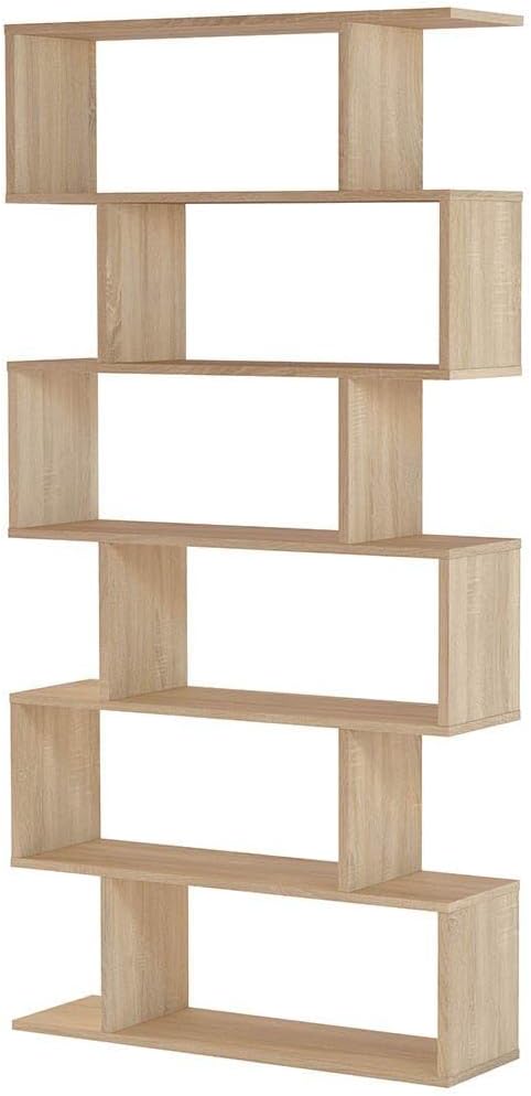 Libreria componibile alta "Athena" 6 vani rovere canadian 192 cm