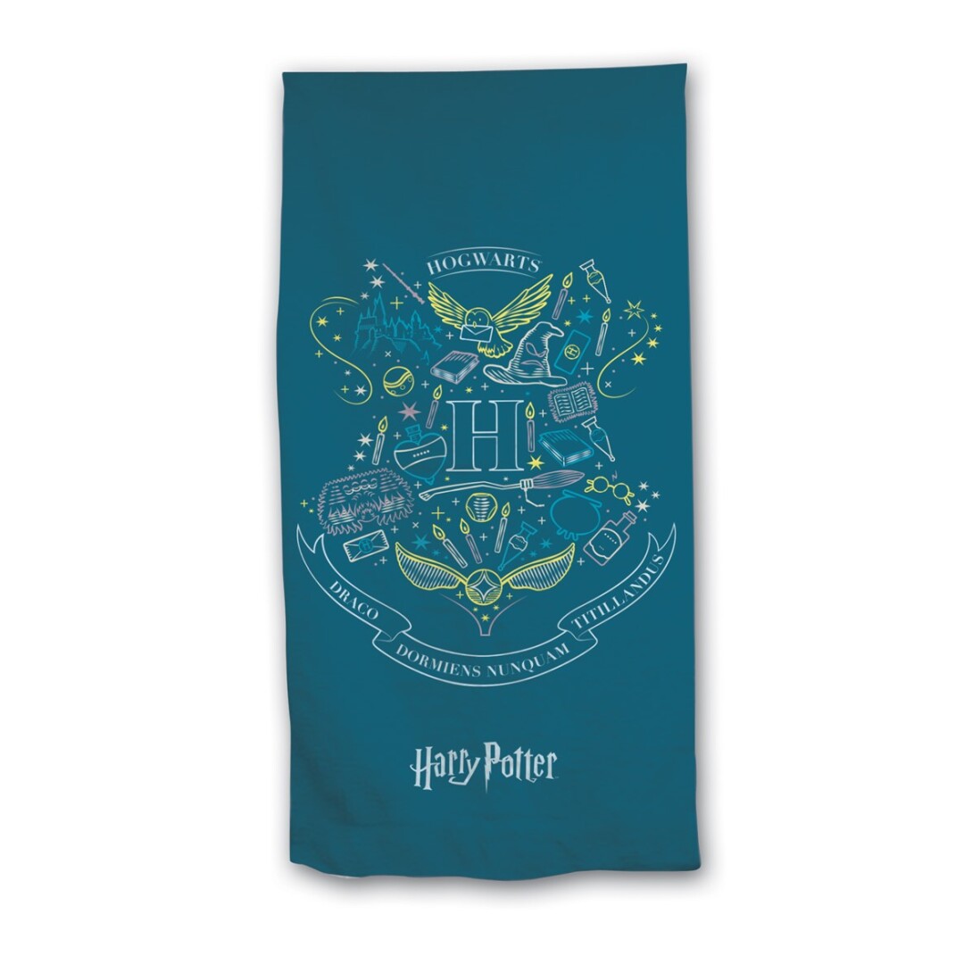 HARRY POTTER - Telo mare "Hogwarts Crest" (70 x 140cm)