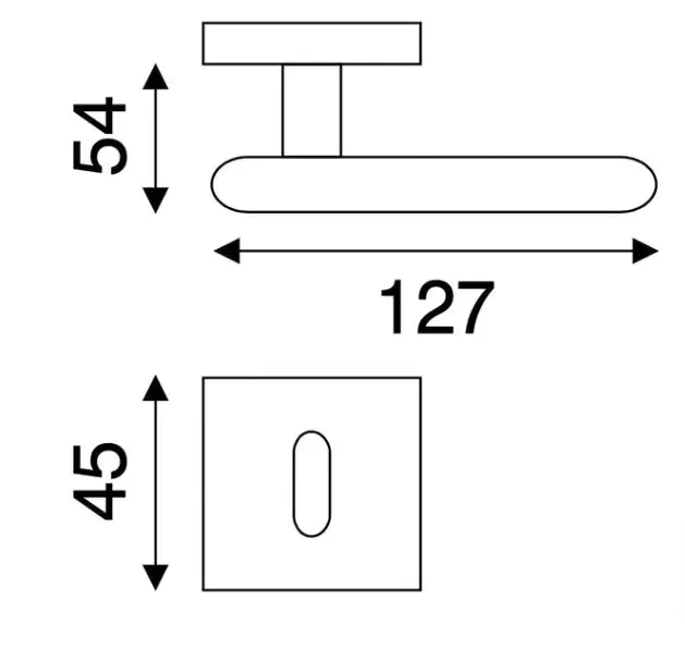 MANIGLIA PER PORTA SELENE CROMO SATINATO