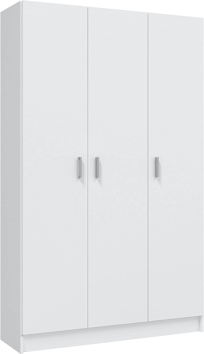 Guardaroba Portascope 3 Ante L109xH180xP37 in Melaminico Bianco