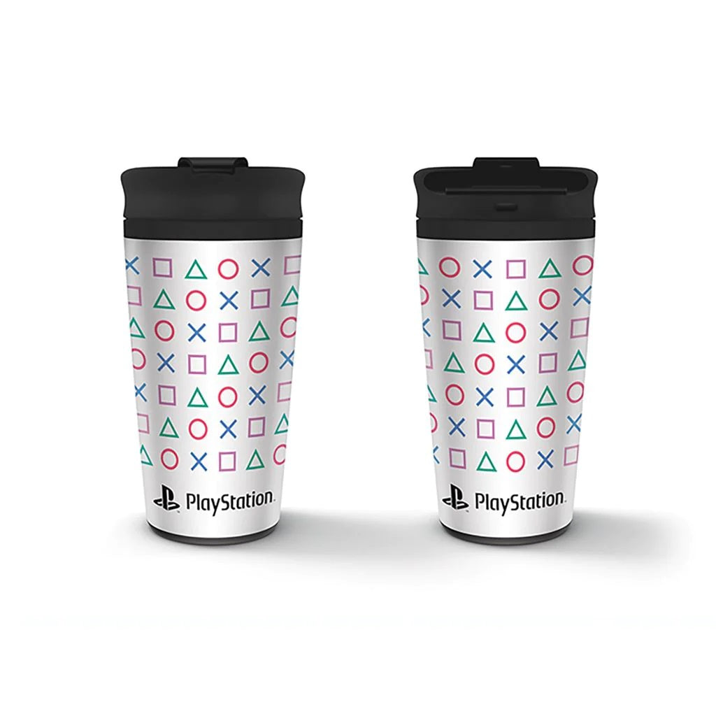 PYRAMID Playstation Tazza - Playstation (Shapes) Metal Travel Mug