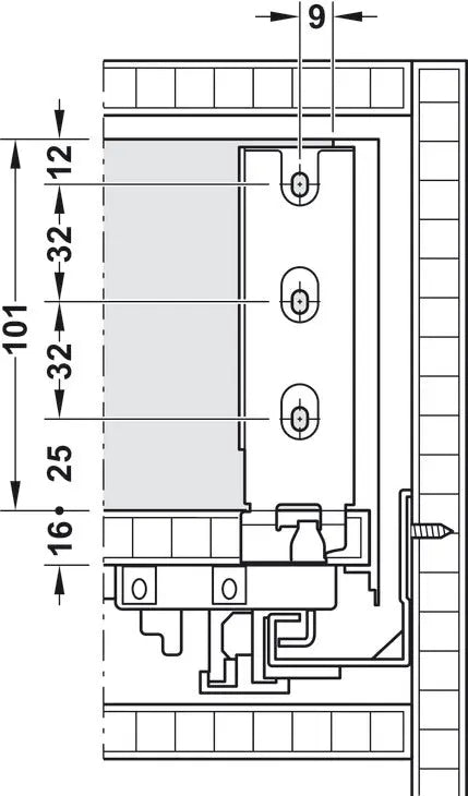 SPONDINA, MATRIX BOX SLIM A, ALTEZZA SPONDINA 128 MM 350 MM ANTRACITE