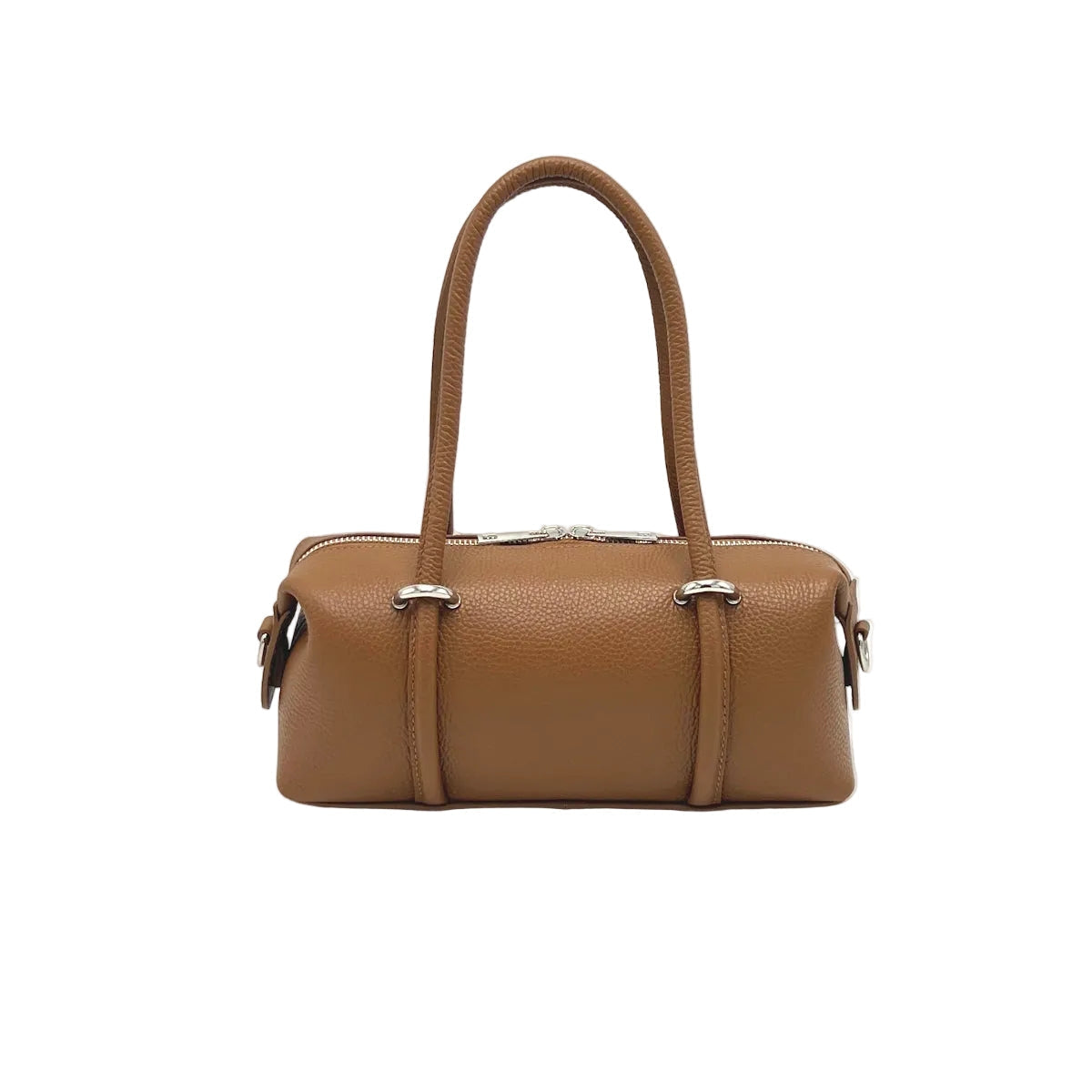 Small East-West Boston Bag in Pebbled Leather