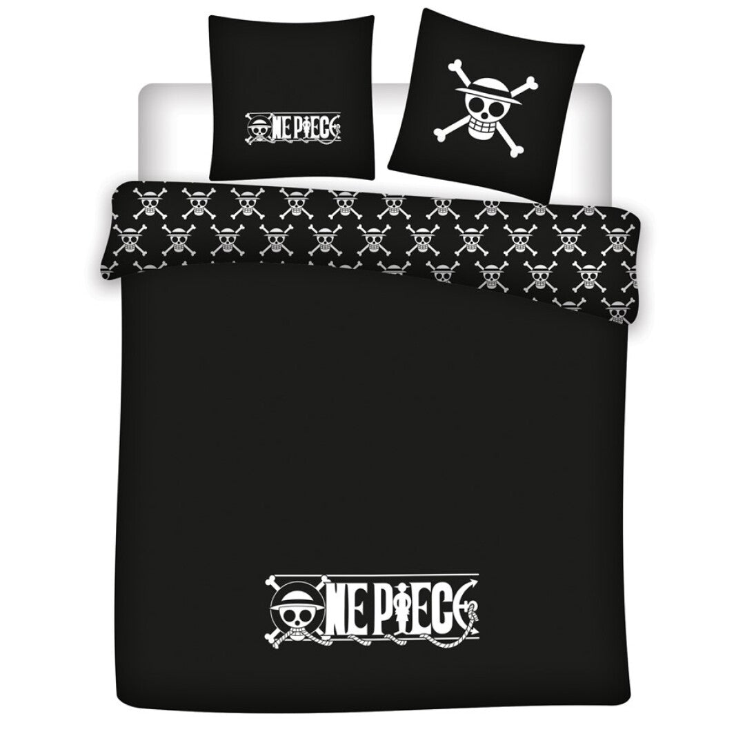 ONE PIECE: Copripiumino (240x200 cm) + Federe (2x65x65 cm): "Logo"