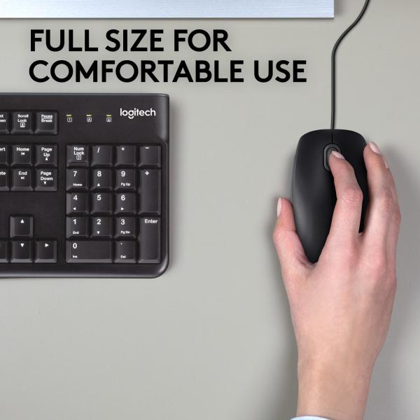 Logitech B110 Silent Wired Mouse - Black [910-005508]