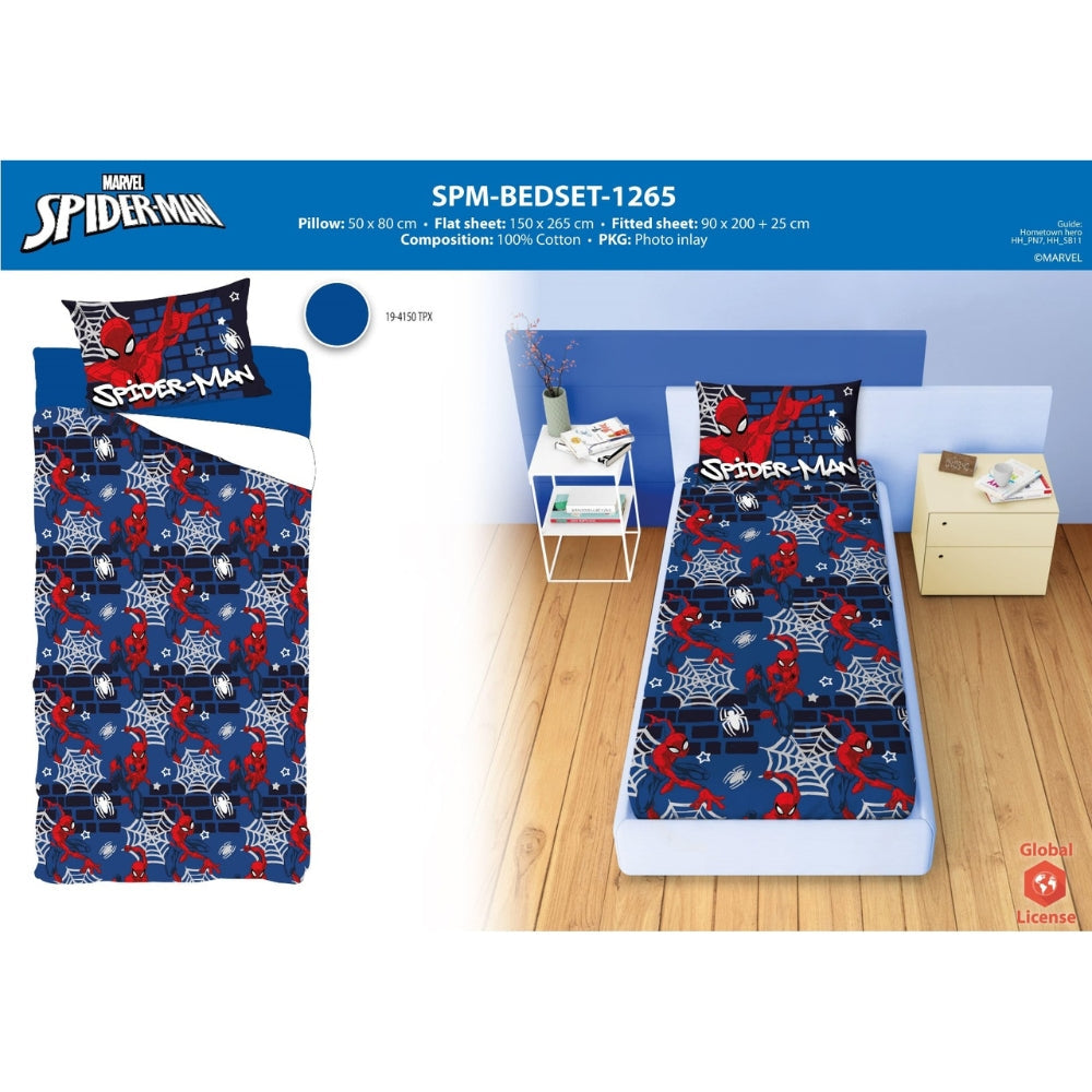 Disney - Completo Letto Singolo Disney Stampa Spider-man 100% Cotone  Art. Spi1265