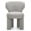 Sedia imbottita MALI beige-grigio, forme arrotondate