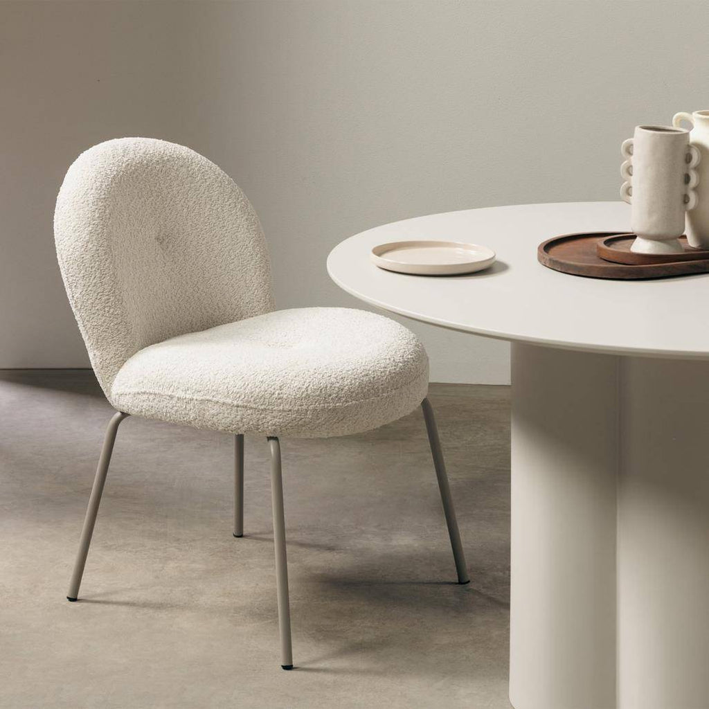 Sedia MIRANDO Beige Chiaro con Forme Arrotondate