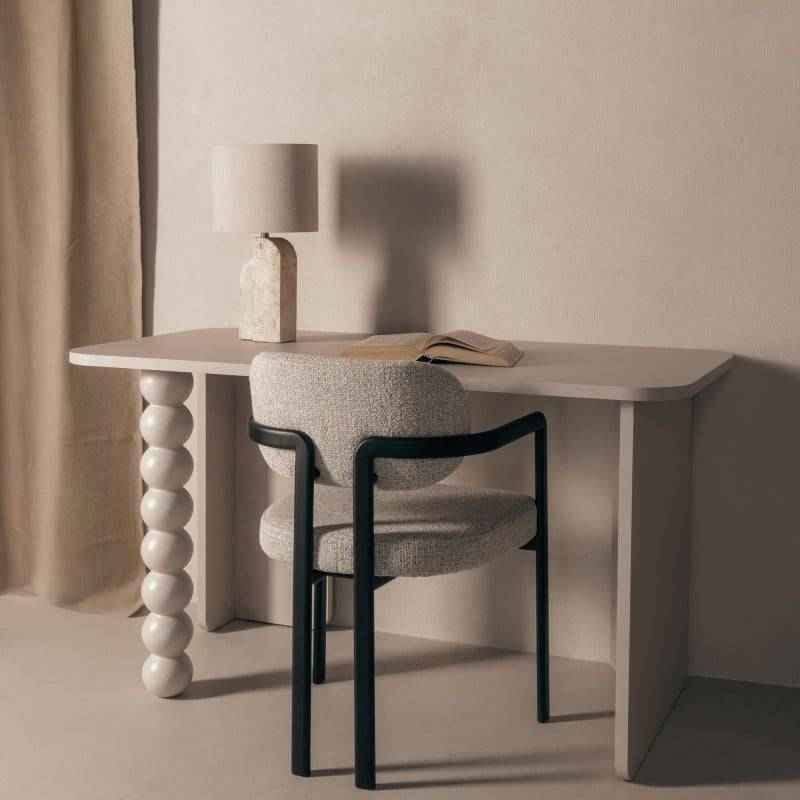 Scrivania ORELIA cashmere con gamba decorativa
