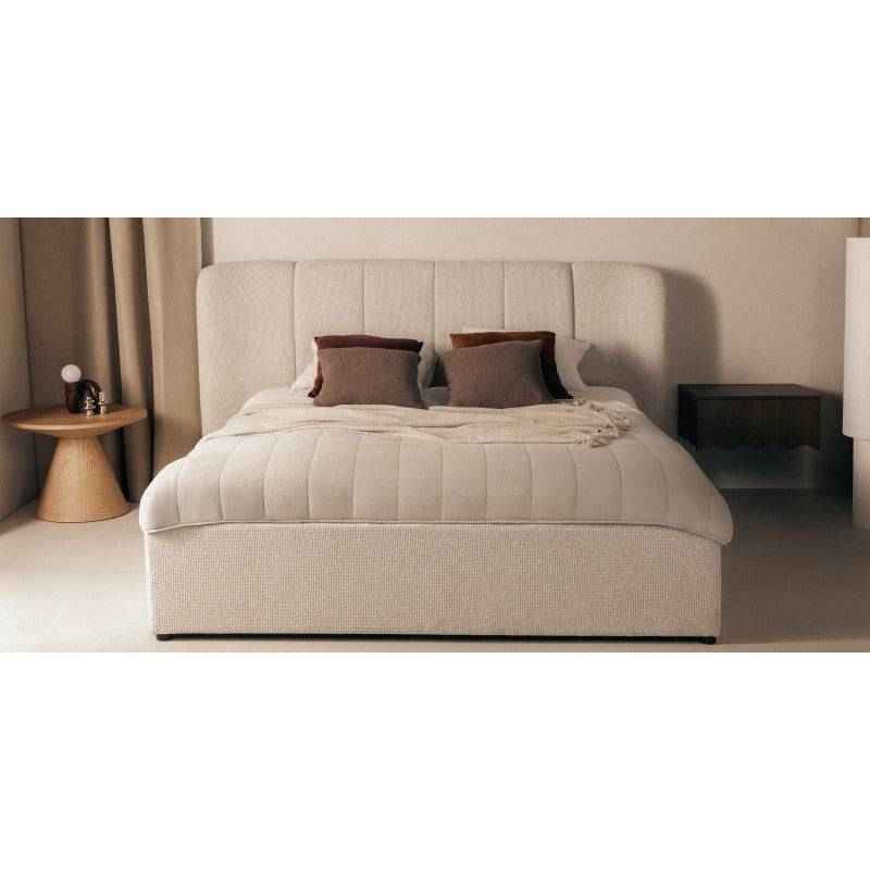 Letto imbottito LULANEL 160x200 cm, beige chiaro