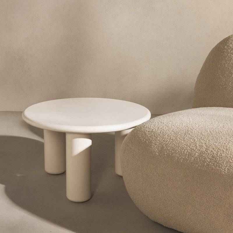 Tavolino TONI 60cm panna finitura opaca